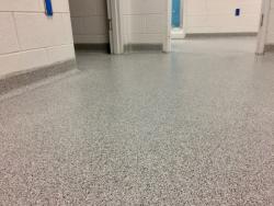 Epoxy floor TerraChip system involving basecove